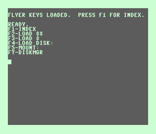 My C128 Flyer Keys program