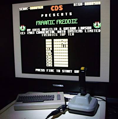 Playing Frantic Freddie with TheBOSS on TheC64Mini
